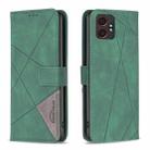 For Samsung Galaxy XCover 7 Pro Magnetic Buckle Rhombus Texture Leather Phone Case(Green) - 1