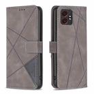 For Samsung Galaxy XCover 7 Pro Magnetic Buckle Rhombus Texture Leather Phone Case(Grey) - 1