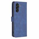 For Samsung Galaxy M36 5G Magnetic Buckle Rhombus Texture Leather Phone Case(Blue) - 3