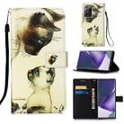For Samsung Galaxy Note20 Ultra Colored Drawing Pattern Plain Weave Horizontal Flip Leather Case with Holder & Card Slot & Wallet & Lanyard(Cat Looking) - 1