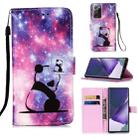 For Samsung Galaxy Note20 Ultra Colored Drawing Pattern Plain Weave Horizontal Flip Leather Case with Holder & Card Slot & Wallet & Lanyard(Baby Panda) - 1