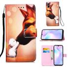 For Xiaomi Redmi 9A Colored Drawing Pattern Plain Weave Horizontal Flip Leather Case with Holder & Card Slot & Wallet & Lanyard(Hound Kiss) - 1