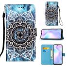 For Xiaomi Redmi 9A Colored Drawing Pattern Plain Weave Horizontal Flip Leather Case with Holder & Card Slot & Wallet & Lanyard(Undersea Mandala) - 1