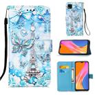 For Xiaomi Redmi 9C Colored Drawing Pattern Plain Weave Horizontal Flip Leather Case with Holder & Card Slot & Wallet & Lanyard(Tower Butterfly) - 1