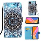 For Xiaomi Redmi 9C Colored Drawing Pattern Plain Weave Horizontal Flip Leather Case with Holder & Card Slot & Wallet & Lanyard(Undersea Mandala) - 1