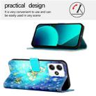 For Redmi 12 4G / 5G Global India / Note 12R 3D Painting Horizontal Flip Leather Phone Case(Golden Butterfly) - 3