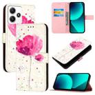 For Redmi 12 4G / 5G Global India / Note 12R 3D Painting Horizontal Flip Leather Phone Case(Flower) - 1