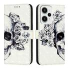 For Redmi Note 12 Turbo / Xiaomi Poco F5 3D Painting Horizontal Flip Leather Phone Case(Skull) - 2