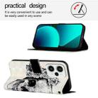 For Redmi Note 12 Turbo / Xiaomi Poco F5 3D Painting Horizontal Flip Leather Phone Case(Skull) - 3