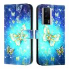 For Redmi K60 / K60 Pro / Xiaomi Poco F5 Pro 3D Painting Horizontal Flip Leather Phone Case(Golden Butterfly) - 2