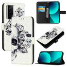 For Redmi K60 / K60 Pro / Xiaomi Poco F5 Pro 3D Painting Horizontal Flip Leather Phone Case(Skull) - 1