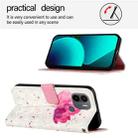 For Redmi A1+ / A2+ / Poco C50 3D Painting Horizontal Flip Leather Phone Case(Flower) - 3