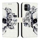 For Redmi A1+ / A2+ / Poco C50 3D Painting Horizontal Flip Leather Phone Case(Skull) - 2