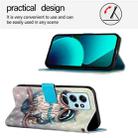 For Redmi Note 12 4G Global 3D Painting Horizontal Flip Leather Phone Case(Grey Owl) - 3