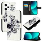 For Redmi Note 12 Pro Speed 3D Painting Horizontal Flip Leather Phone Case(Skull) - 1