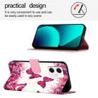 For Redmi Note 12 5G Global / Xiaomi Poco X5 3D Painting Horizontal Flip Leather Phone Case(Rose Butterfly) - 3