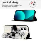 For Redmi Note 12 5G Global / Xiaomi Poco X5 3D Painting Horizontal Flip Leather Phone Case(Skull) - 3