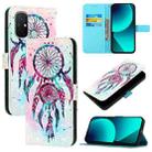 For Redmi 12C / Redmi 11A 3D Painting Horizontal Flip Leather Phone Case(Color Drop Wind Chimes) - 1