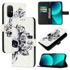 For Redmi 12C / Redmi 11A 3D Painting Horizontal Flip Leather Phone Case(Skull) - 1