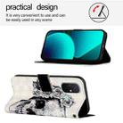 For Redmi 12C / Redmi 11A 3D Painting Horizontal Flip Leather Phone Case(Skull) - 3