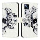 For Redmi K50 Ultra / Xiaomi 12T / 12T Pro 3D Painting Horizontal Flip Leather Phone Case(Skull) - 2