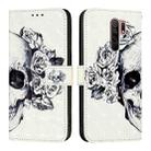For Redmi 9 / 9 Prime India 3D Painting Horizontal Flip Leather Phone Case(Skull) - 2