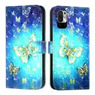 For Redmi Note 10 5G / Note 10T 5G 3D Painting Horizontal Flip Leather Phone Case(Golden Butterfly) - 2