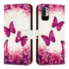 For Redmi Note 10 5G / Note 10T 5G 3D Painting Horizontal Flip Leather Phone Case(Rose Butterfly) - 2