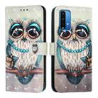 For Redmi 9 Power / 9T Global / Xiaomi Poco M3 3D Painting Horizontal Flip Leather Phone Case(Grey Owl) - 2