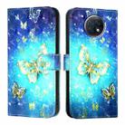 For Redmi Note 9T Global 3D Painting Horizontal Flip Leather Phone Case(Golden Butterfly) - 2