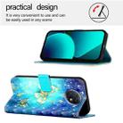For Redmi Note 9T Global 3D Painting Horizontal Flip Leather Phone Case(Golden Butterfly) - 3