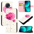 For Redmi Note 9T Global 3D Painting Horizontal Flip Leather Phone Case(Flower) - 1