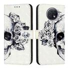 For Redmi Note 9T Global 3D Painting Horizontal Flip Leather Phone Case(Skull) - 2