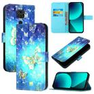 For Redmi Note 9 4G / Redmi 10X 4G 3D Painting Horizontal Flip Leather Phone Case(Golden Butterfly) - 1
