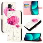 For Redmi Note 9 4G / Redmi 10X 4G 3D Painting Horizontal Flip Leather Phone Case(Flower) - 1