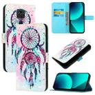 For Redmi Note 9 4G / Redmi 10X 4G 3D Painting Horizontal Flip Leather Phone Case(Color Drop Wind Chimes) - 1
