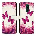 For Redmi 8 3D Painting Horizontal Flip Leather Phone Case(Rose Butterfly) - 2