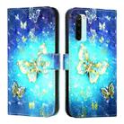 For Redmi Note 8 3D Painting Horizontal Flip Leather Phone Case(Golden Butterfly) - 2