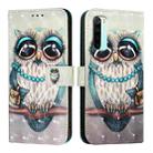 For Redmi Note 8 3D Painting Horizontal Flip Leather Phone Case(Grey Owl) - 2