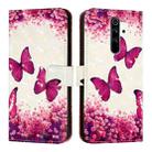 For Redmi Note 8 Pro 3D Painting Horizontal Flip Leather Phone Case(Rose Butterfly) - 2