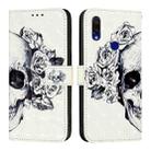 For Redmi 7 3D Painting Horizontal Flip Leather Phone Case(Skull) - 2