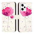 For Redmi Note 12 Pro 5G Global 3D Painting Horizontal Flip Leather Phone Case(Flower) - 2