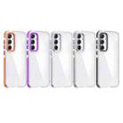 For Samsung Galaxy A55 5G Dual-Color Clear Acrylic Hybrid TPU Phone Case(Orange) - 2