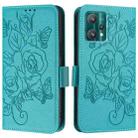 For Motorola Edge+ 2023 / Edge 40 Pro 5G Embossed Rose RFID Anti-theft Leather Phone Case(Light Blue) - 2