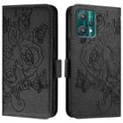 For Motorola Edge+ 2023 / Edge 40 Pro 5G Embossed Rose RFID Anti-theft Leather Phone Case(Black) - 2