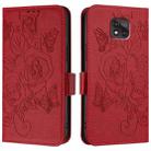 For Motorola Moto G Power 2021 Embossed Rose RFID Anti-theft Leather Phone Case(Red) - 2