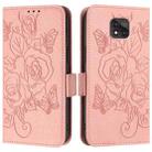 For Motorola Moto G Power 2021 Embossed Rose RFID Anti-theft Leather Phone Case(Pink) - 2