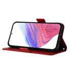 For Motorola Moto G62 5G Global Embossed Rose RFID Anti-theft Leather Phone Case(Red) - 3