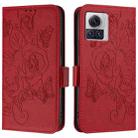 For Motorola Moto X30 Pro 5G / Edge 30 Ultra Embossed Rose RFID Anti-theft Leather Phone Case(Red) - 2