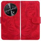 For Huawei nova 12i Tiger Embossing Pattern Flip Leather Phone Case(Red) - 1